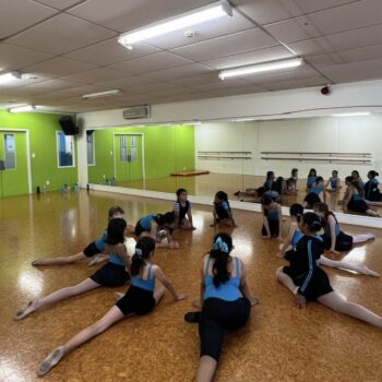 dance conditioning class at RSD stretching